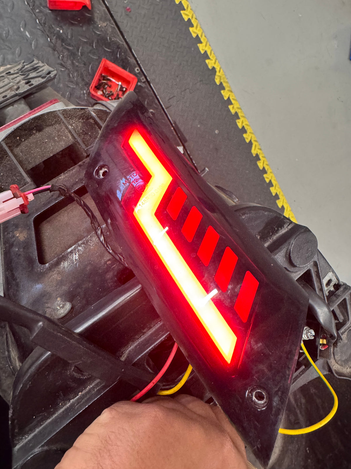 zip Led matrix knipperlichten achter
