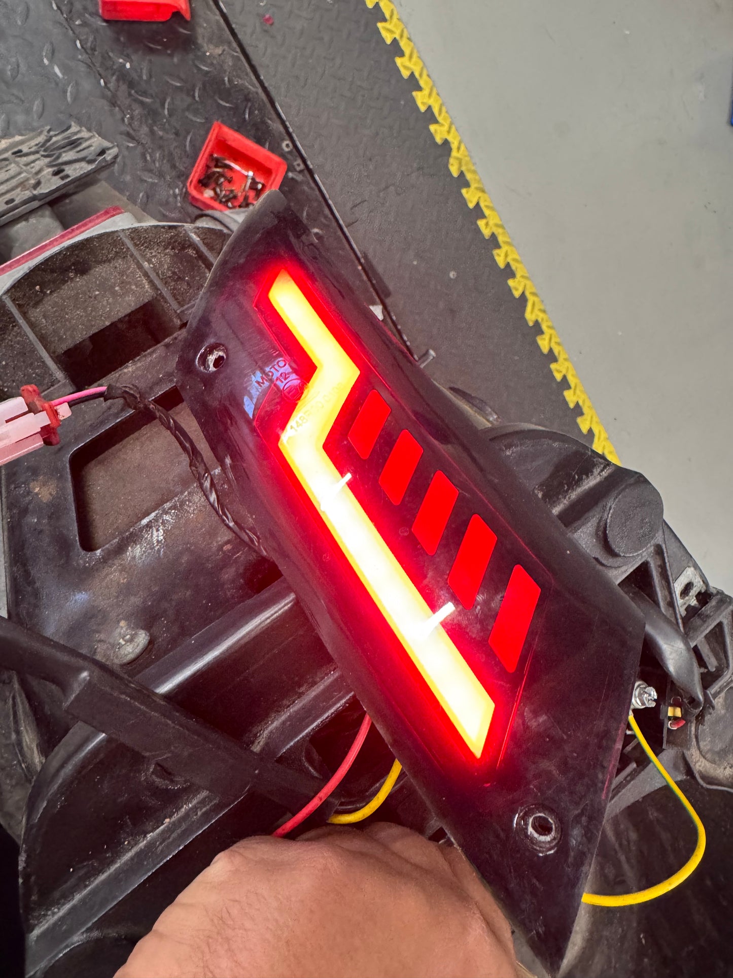 zip Led matrix knipperlichten achter